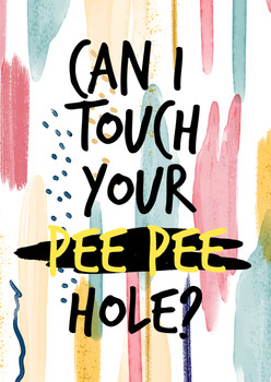 Naughty 56 Can I Touch Your Pee Pee Hole  Birthday Card