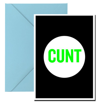 Naughty 71a Cunt Birthday Card Naughty 71a Cunt Birthday Card