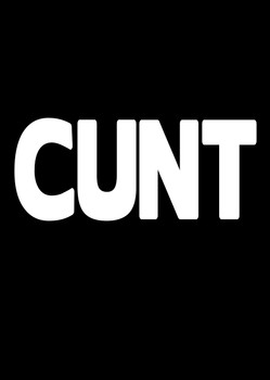 Naughty 78 Cunt - Solid Black Birthday Card