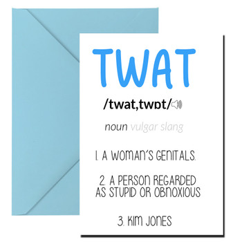 Naughty 86 Definition Of A Twat Birthday Card Naughty 86 Definition Of A Twat Birthday Card