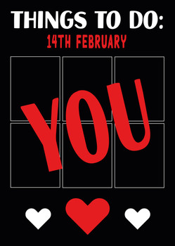 Things To Do 14th February You Birthday Card Things To Do 14th February You Birthday Card