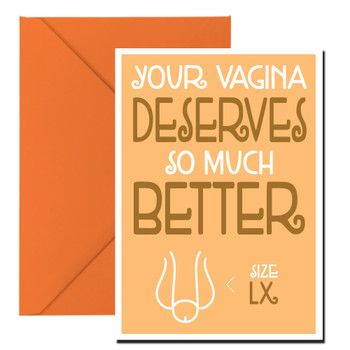 Your Vagina Deserves So Much Better Birthday Card Your Vagina Deserves So Much Better Birthday Card