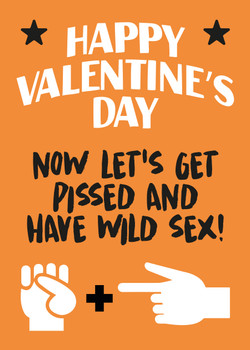 Happy Valentines Day Now Lets Get Pissed And Have Wild Sex Birthday Card Happy Valentines Day Now Lets Get Pissed And Have Wild Sex Birthday Card