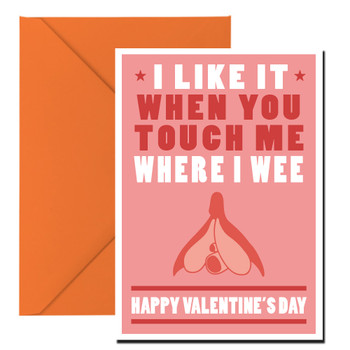 I Like It When You Touch Me Where I Wee Happy Valentines Day Birthday Card I Like It When You Touch Me Where I Wee Happy Valentines Day Birthday Card
