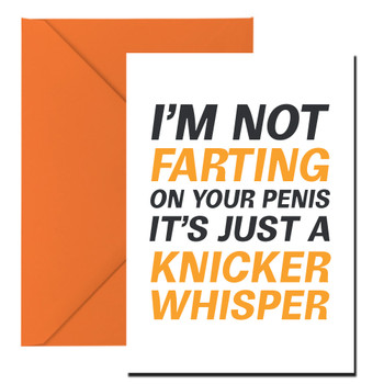 Im Not Farting In Your Penis Its Just A Knicker Whisper Birthday Card