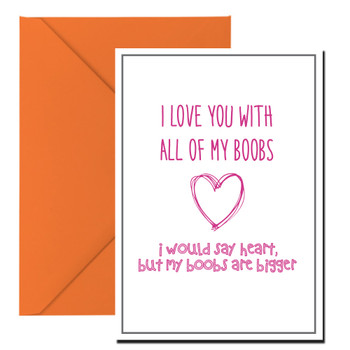 Rm264 All Of My Boobs Birthday Card Rm264 All Of My Boobs Birthday Card