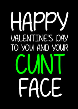 Naughty 123b Happy Valentine's Day To You And Your Cunt Face Birthday Card Naughty 123b Happy Valentine's Day To You And Your Cunt Face Birthday Card
