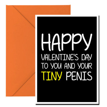 Naughty 129b Happy Valentine's Day To You And Your Tiny Penis Birthday Card Naughty 129b Happy Valentine's Day To You And Your Tiny Penis Birthday Card