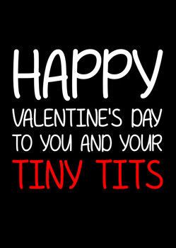 Naughty 130a Happy Valentine's Day To You And Your Tiny Tits Birthday Card Naughty 130a Happy Valentine's Day To You And Your Tiny Tits Birthday Card