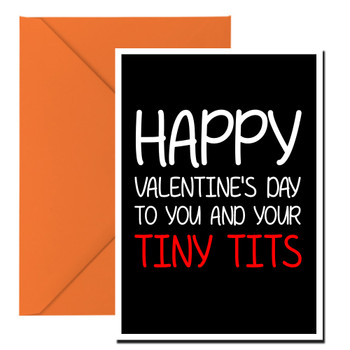 Naughty 130a Happy Valentine's Day To You And Your Tiny Tits Birthday Card Naughty 130a Happy Valentine's Day To You And Your Tiny Tits Birthday Card
