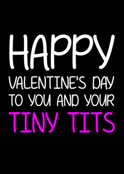 Naughty 130b Happy Valentine's Day To You And Your Tiny Tits Birthday Card Naughty 130b Happy Valentine's Day To You And Your Tiny Tits Birthday Card