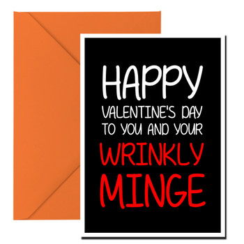 Naughty 133a Happy Valentine's Day To You And Your Wrinkly Minge Birthday Card Naughty 133a Happy Valentine's Day To You And Your Wrinkly Minge Birthday Card