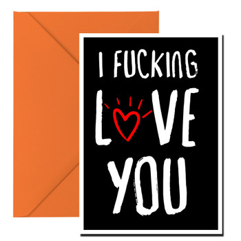 Naughty 148a I Fucking Love You Birthday Card Naughty 148a I Fucking Love You Birthday Card