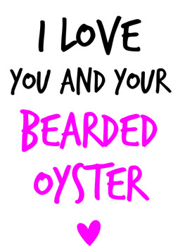 Naughty 154 I Love You And Your Bearded Oyster Birthday Card Naughty 154 I Love You And Your Bearded Oyster Birthday Card