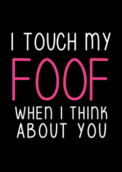 Naughty 171 I Touch My Foof When I Think Of You Birthday Card