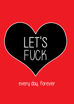 Naughty 206a Let's Fuck Birthday Card