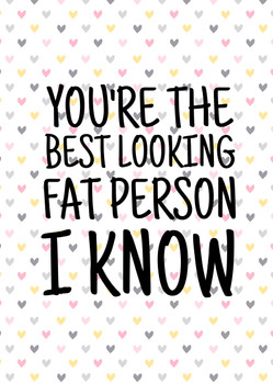 Naughty 386 You're The Best Looking Fat Person I Know Birthday Card