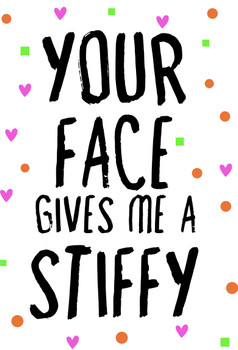 Naughty 398 Your Face Gives Me A Stiffy Birthday Card Naughty 398 Your Face Gives Me A Stiffy Birthday Card