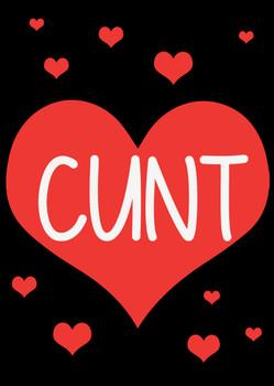 Naughty 81a Cunt Heart (Red) Birthday Card Naughty 81a Cunt Heart (Red) Birthday Card