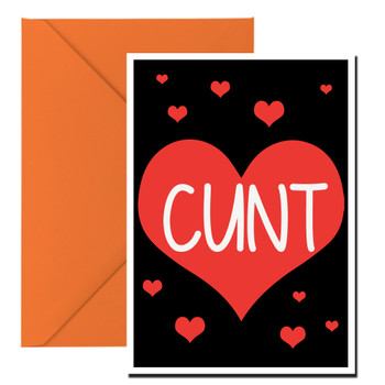 Naughty 81a Cunt Heart (Red) Birthday Card Naughty 81a Cunt Heart (Red) Birthday Card