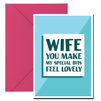 Wife You Make My Special Bits Feel Lovely Birthday Card Wife You Make My Special Bits Feel Lovely Birthday Card