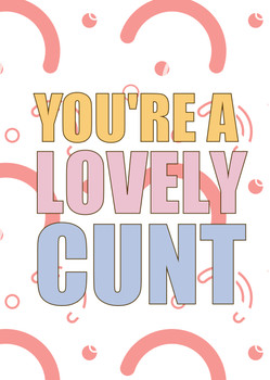 Naughty 346 You're A Lovely Cunt Birthday Card