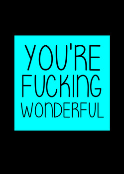 Naughty 361b You're Fucking Wonderful Birthday Card