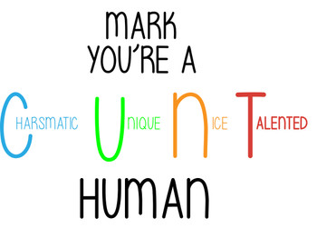 Naughty 218 Name You're A C U N T (Human) Birthday Card Naughty 218 Name You're A C U N T (Human) Birthday Card
