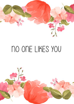 Naughty 219 No One Likes You Birthday Card Naughty 219 No One Likes You Birthday Card