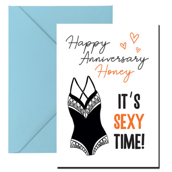 Happy Anniversary Honey It's Sexy Time Birthday Card