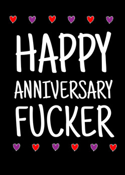 Naughty 440a Happy Anniversary Fucker Birthday Card Naughty 440a Happy Anniversary Fucker Birthday Card