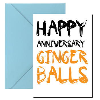 Naughty 441 Happy Anniversary Ginger Balls Birthday Card Naughty 441 Happy Anniversary Ginger Balls Birthday Card