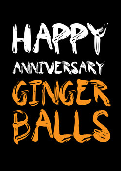 Naughty 441a Happy Anniversary Ginger Balls Birthday Card Naughty 441a Happy Anniversary Ginger Balls Birthday Card