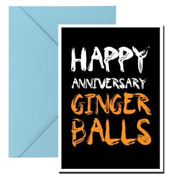 Naughty 441a Happy Anniversary Ginger Balls Birthday Card Naughty 441a Happy Anniversary Ginger Balls Birthday Card
