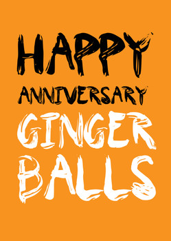 Naughty 441b Happy Anniversary Ginger Balls Birthday Card Naughty 441b Happy Anniversary Ginger Balls Birthday Card