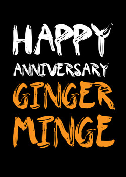 Naughty 443a Happy Anniversary Ginger Minge Birthday Card Naughty 443a Happy Anniversary Ginger Minge Birthday Card
