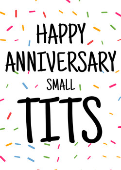 Naughty 445 Happy Anniversary Small Tits Birthday Card Naughty 445 Happy Anniversary Small Tits Birthday Card