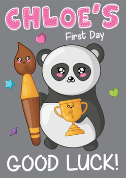 First Day Panda Birthday Card First Day Panda Birthday Card