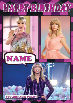 Taylor Swift Mc1198 Birthday Card Taylor Swift Mc1198 Birthday Card