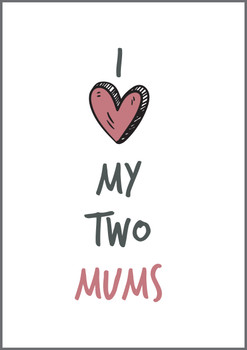 Rm272 Two Mums Birthday Card Rm272 Two Mums Birthday Card