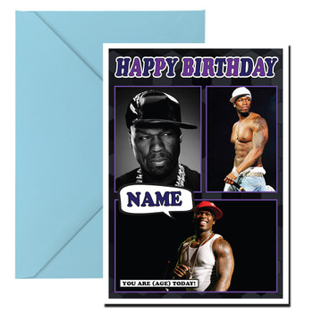 50 Cent Celebrity Fan Birthday Card 50 Cent Celebrity Fan Birthday Card