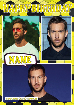 Calvin Harris Celebrity Fan Birthday Card Calvin Harris Celebrity Fan Birthday Card