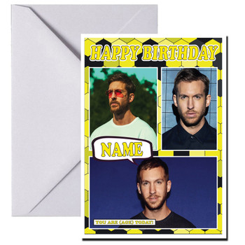 Calvin Harris Celebrity Fan Birthday Card Calvin Harris Celebrity Fan Birthday Card
