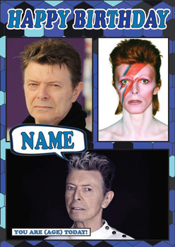 David Bowie Celebrity Fan Birthday Card David Bowie Celebrity Fan Birthday Card