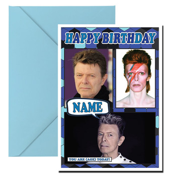 David Bowie Celebrity Fan Birthday Card David Bowie Celebrity Fan Birthday Card