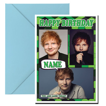 Ed Sheeran Celebrity Fan Birthday Card