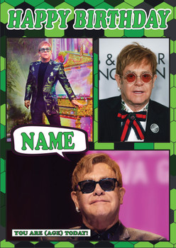 Elton John Celebrity Fan Birthday Card Elton John Celebrity Fan Birthday Card