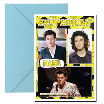 Harry Styles Celebrity Fan Birthday Card Harry Styles Celebrity Fan Birthday Card