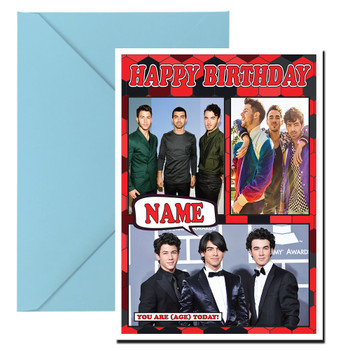 Jonas Brothers Celebrity Fan Birthday Card