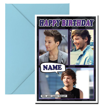 Louis Tomlinson Celebrity Fan Birthday Card